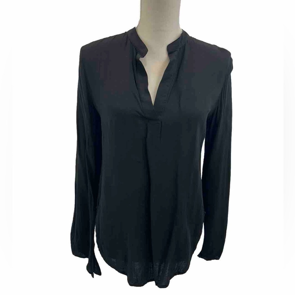 Cloth & Stone Black Relaxed Tunic Top Size XS
